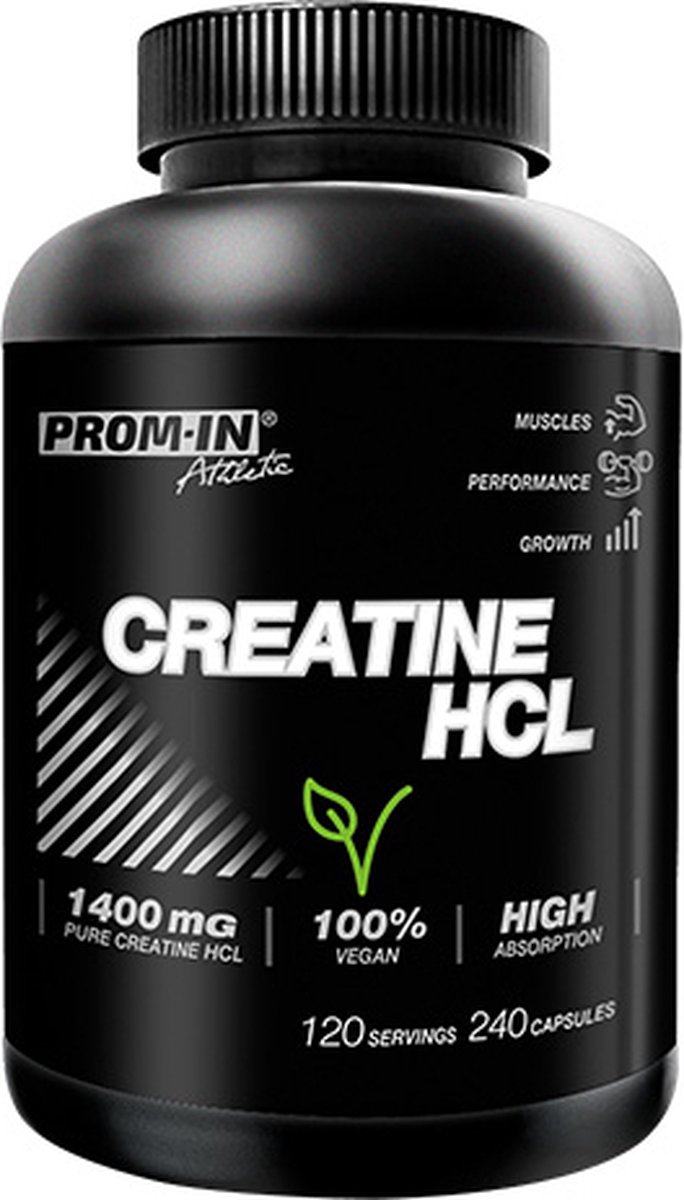 Goedkoopste PROM-IN CREATINE HYDROCHLORIDE. VOEDINGSSUPPLEMENT IN CAPSULES