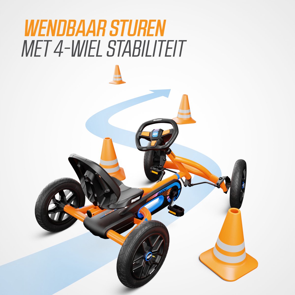 BERG Buddy B-Orange Skelter - 3+ Jaar - Verstelbare Stoel - Vrijloopautomaat - Oranje — afbeelding 2