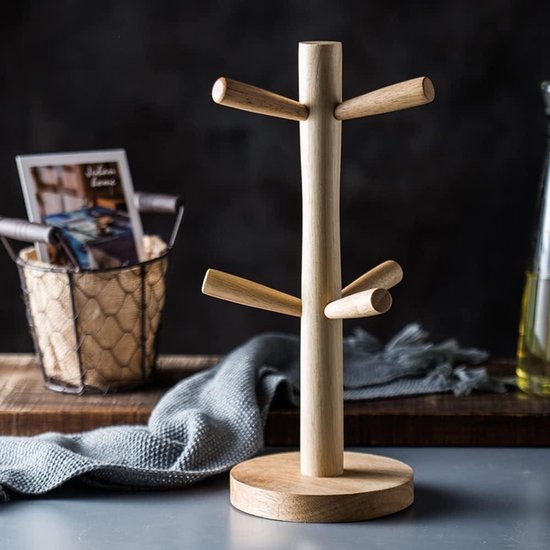 YATINEY Mokboom, koffiemok houder standaard met bovenste plank, 3-laags