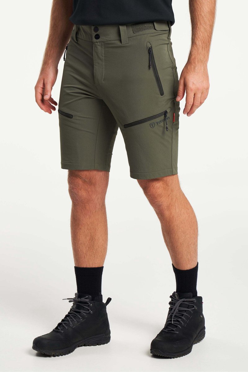 Tenson Txlite Flex Shorts M Korte Broek Heren Donker Khaki