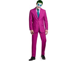 Suitmeister Ruby Red Joker pak - Heren kostuum - Carnavalskleding - Joker - Inclusief Pantalon, Blazer en Stropdas - Rood - Maat XL