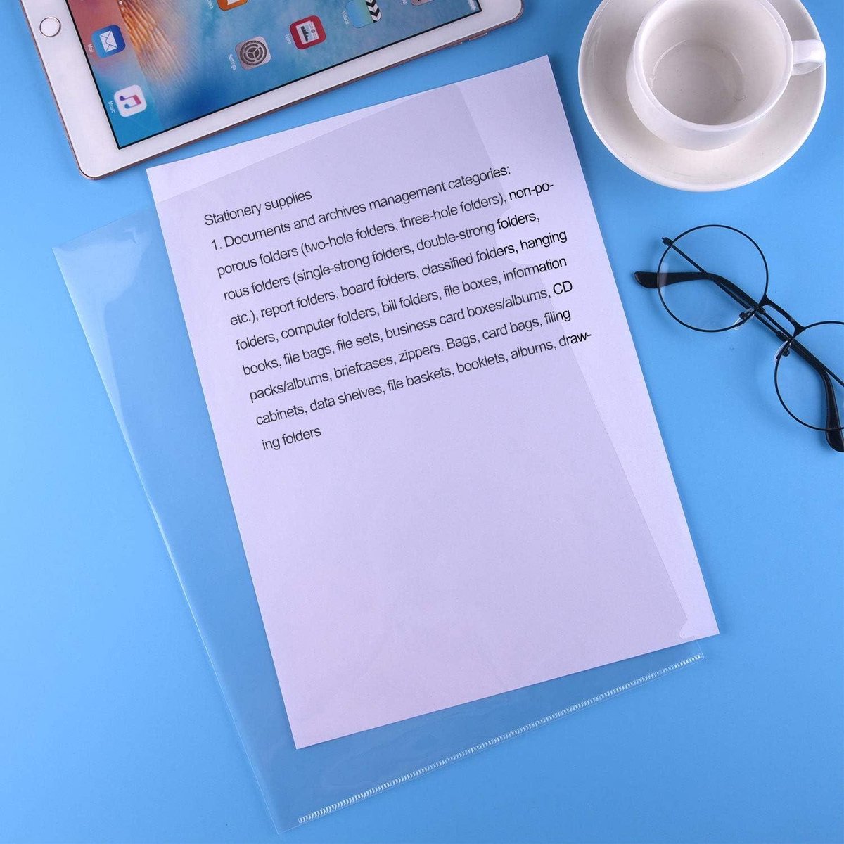 Plastic Mappen 30 Stuks A4 Cut Flush Folders Portemonnees Bestandsopslagpapier Organisatie