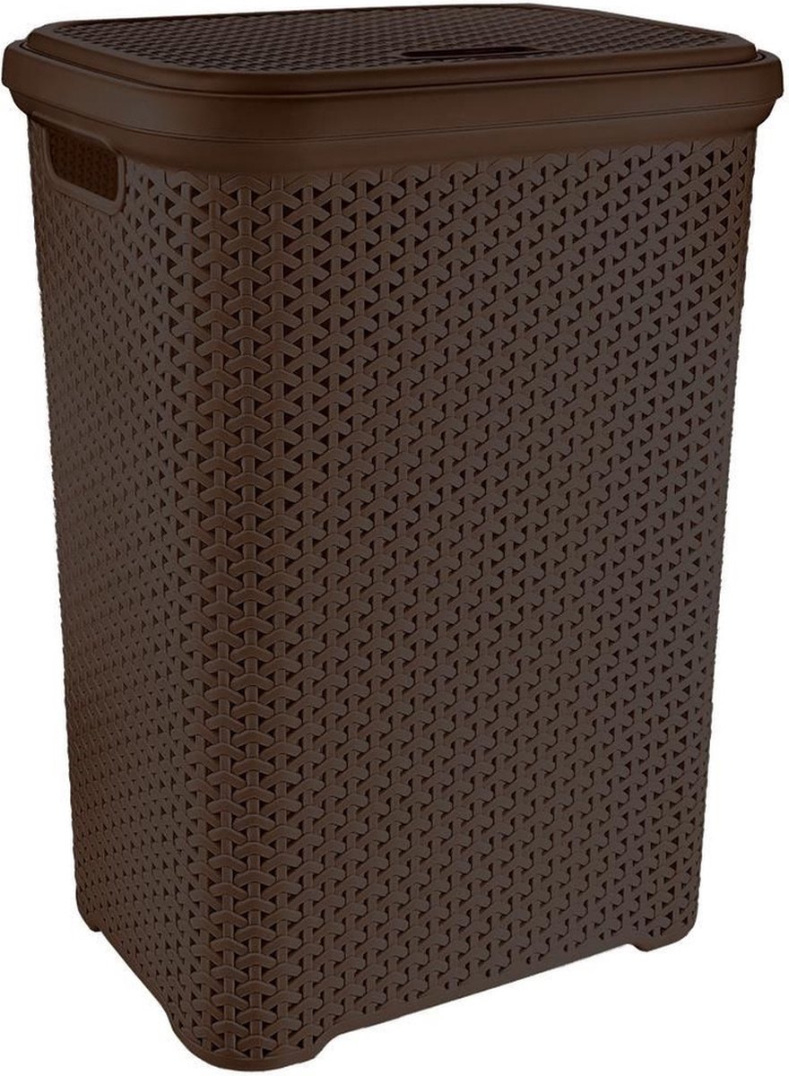 Wasmand Plastic Bruin 55 l - Opbergmand - Mand - Wassorteerder