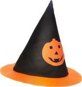 PARTYPRO - Heksen hoed pompoen voor kinderen Halloween - Hoeden