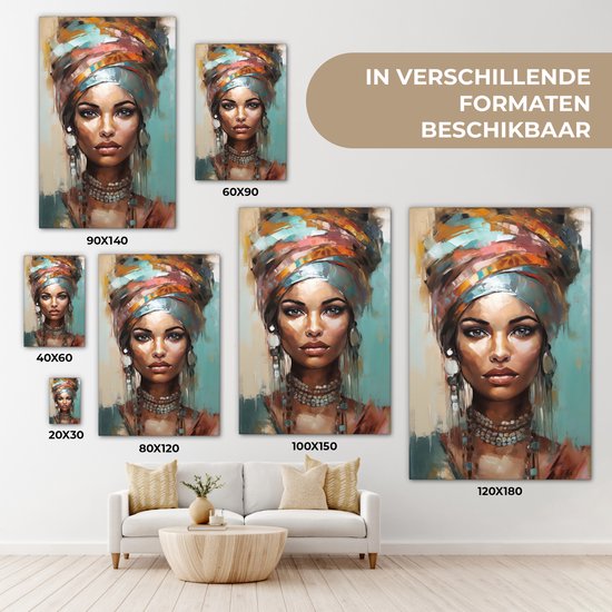 Tableau toile femme 90x140 cm - Décoration chambre adultes - Art moderne - Décoration murale toile toile abstraite - Toile murale cuisine - Photo sur toile - Tableau cuisine décoration maison - Décoration chambre abstraite - Hotel chic