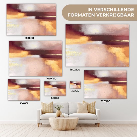 Peinture sur Toile Peinture - Abstrait - Pastel - 180x120 cm - Décoration murale XXL