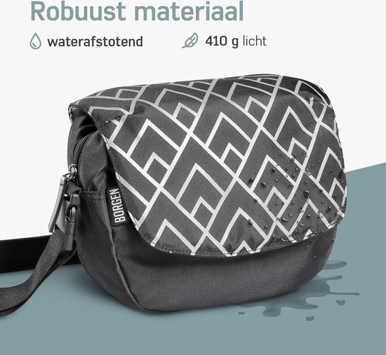 Borgen KLICKfix Stuurtas voor de fiets - Waterafstotende en ruime fiets stuurtas 5 L - Fiets stuurtas