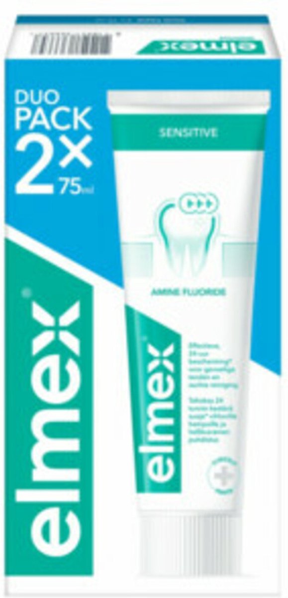 Goedkoopste 3x Elmex Tandpasta Sensitive Duopack 2 x 75 ml