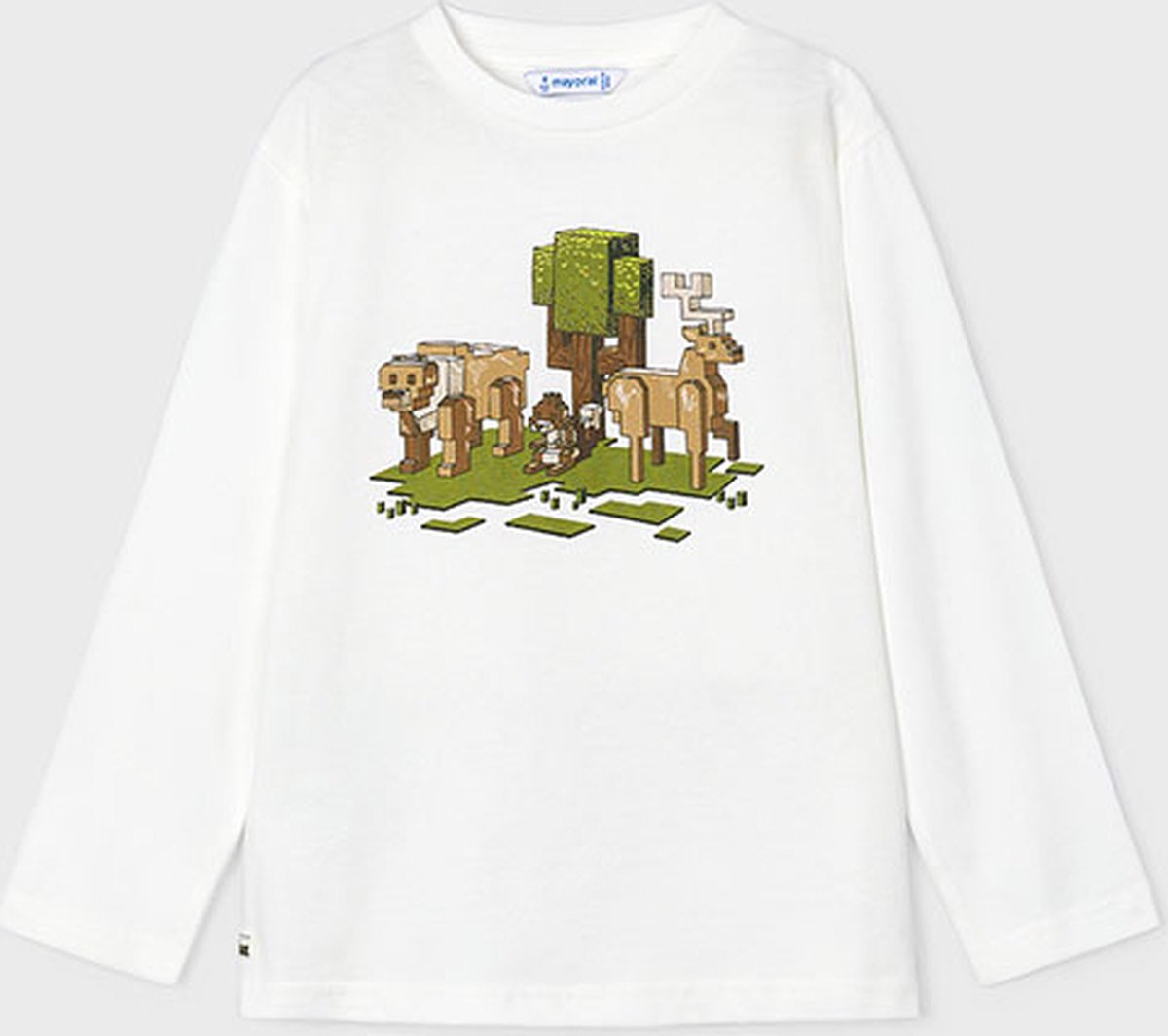 MAYORAL - T-shirt - Maat 110 - Jongens - wit -