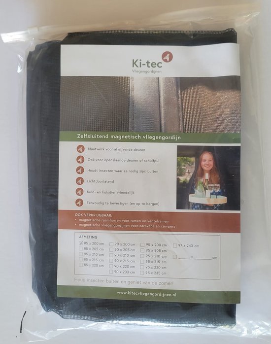 Ki-tec® Magnetisch Vliegengordijn 90x210 cm – Zelfsluitend – Sterke Magneten – 30 Maten – KD14
