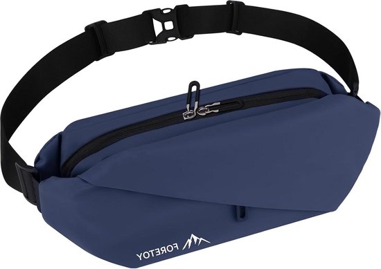 Waterbestendige heuptas met waterfleshouder en meerdere zakken, grote capaciteit heuptasje voor het uitlaten van de hond, wandelen, reizen of sport voor vrouwen en mannen, Paars, L Waterbestendige heuptas met waterfleshouder en meerdere zakken, grote capaciteit heuptasje voor het uitlaten van de hond, wandelen, reizen of sport voor vrouwen en mannen, Paars, L