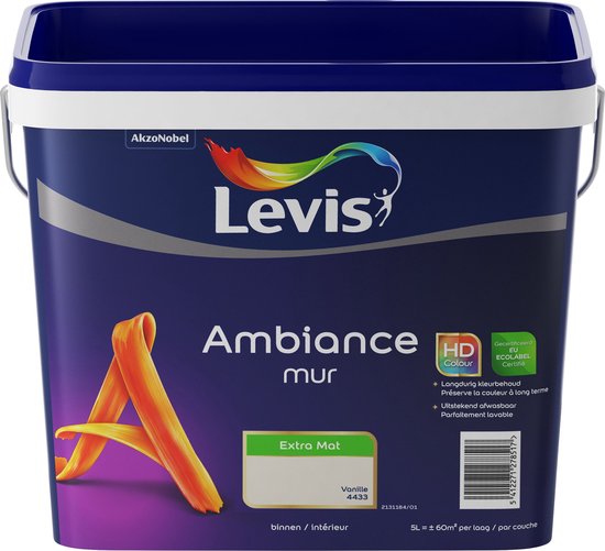 Peinture pour les murs Levis Ambiance - Extra Mat - Vanille - 5L