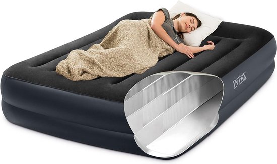 Pillow Rest Raised Luchtbed Ingebouwde Pomp 2-Persoons 152cm x 203cm x 42cm van Merkloos — afbeelding 5