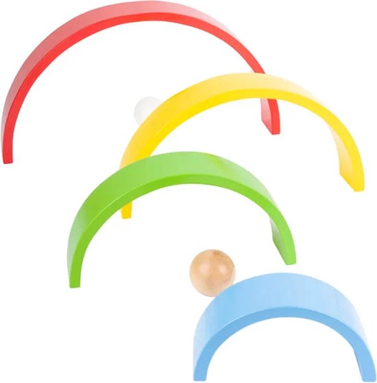 Small Foot - Houten Bouwblokken Regenboog XL, 14dlg. van Small Foot — afbeelding 3