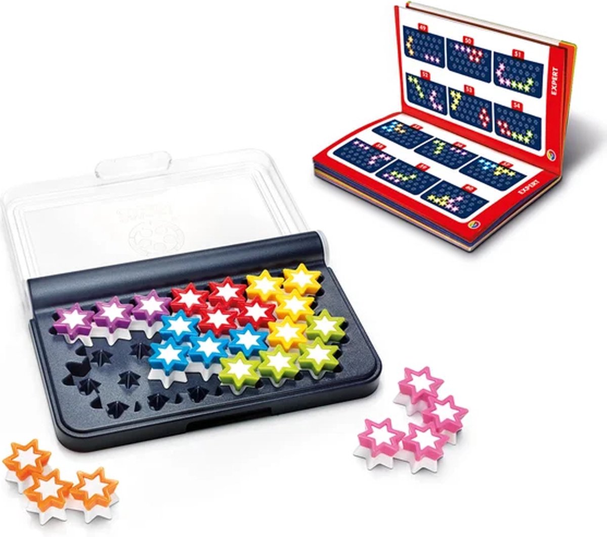 SmartGames IQ Stars - Logisch Denkspel & Reispuzzel - 120 Opdrachten met Gekleurde Sterren - Educatief Solospel - Vanaf 6 Jaar — cadeau in Spellen & Speelgoed - foto 2