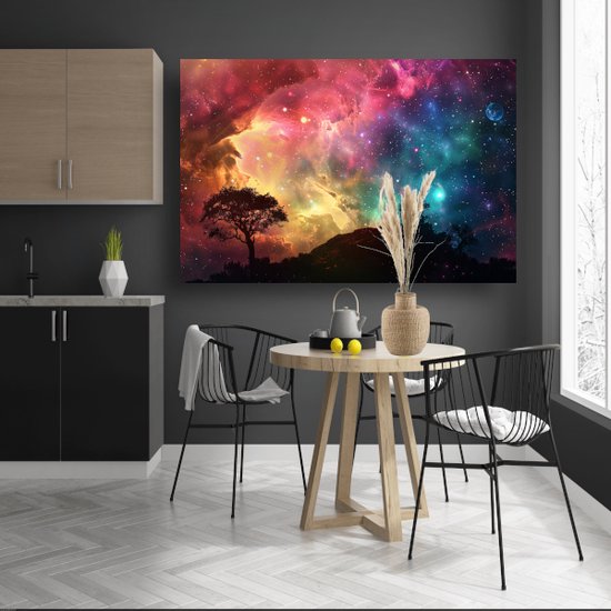 Tableau arbre - Décoration murale Nature - Décoration murale Ciel - Décoration murale classique - Tableaux sur toile - Toile d'art mural 90x60 cm