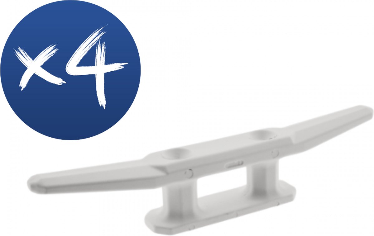 4 Stuks - Kunststof kikker Wit - 110x15x22mm - HOH 28mm