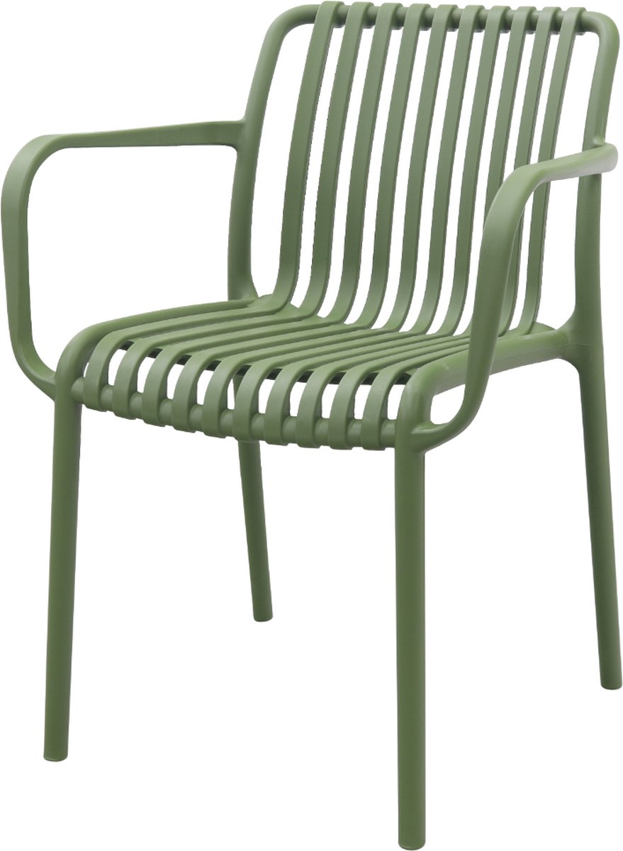 Stripe stapelbare tuinstoel - Mosgroen