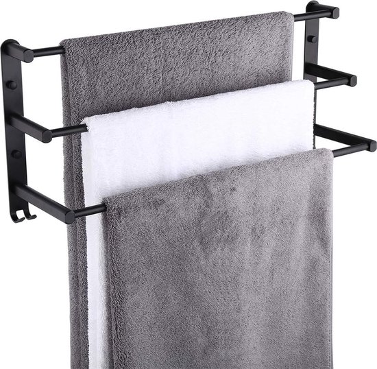 Sapho Zen Black zwarte handdoekhouder 30cm - SK23414