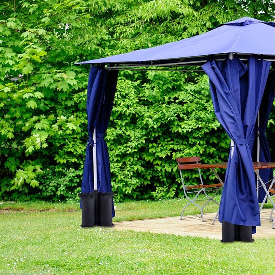 Gewichten voor paviljoen in de open lucht, 4 stuks, gewichtzakken voor paviljoenen en tenten, gewichtzakken voor paviljoen, paviljoen, paviljoen, zandzak voor parasol, overkapping