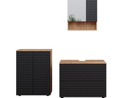 Vicco Irma Badkamermeubel set – 3 delen, met onderkast 80 cm Gestippeld antraciet 3 delen, met onderkast 80 cm