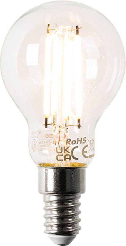 Kleine, ronde LED-lamp met E14-fitting, RoHS en CE-keurmerk.