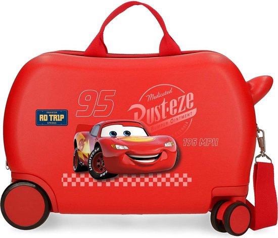 Cars Rolling Suitcase 4 Wheels Red