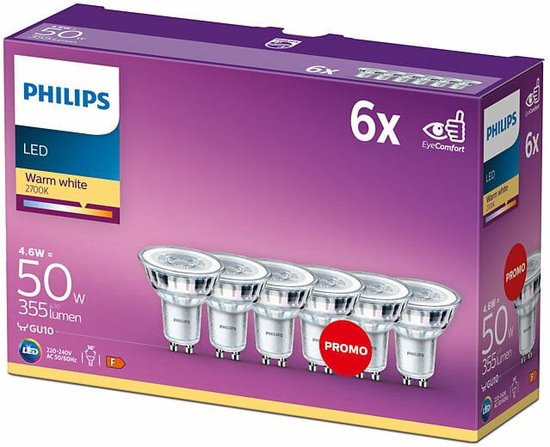 Foto: Philips led cl ww 36d nd 50w gu10