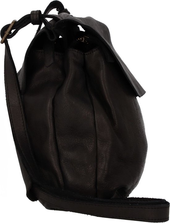 HAROLD'S Cuir Sac à épaule bandoulière Sac à épaule Submarine Shoulderbag Flap Black Noir