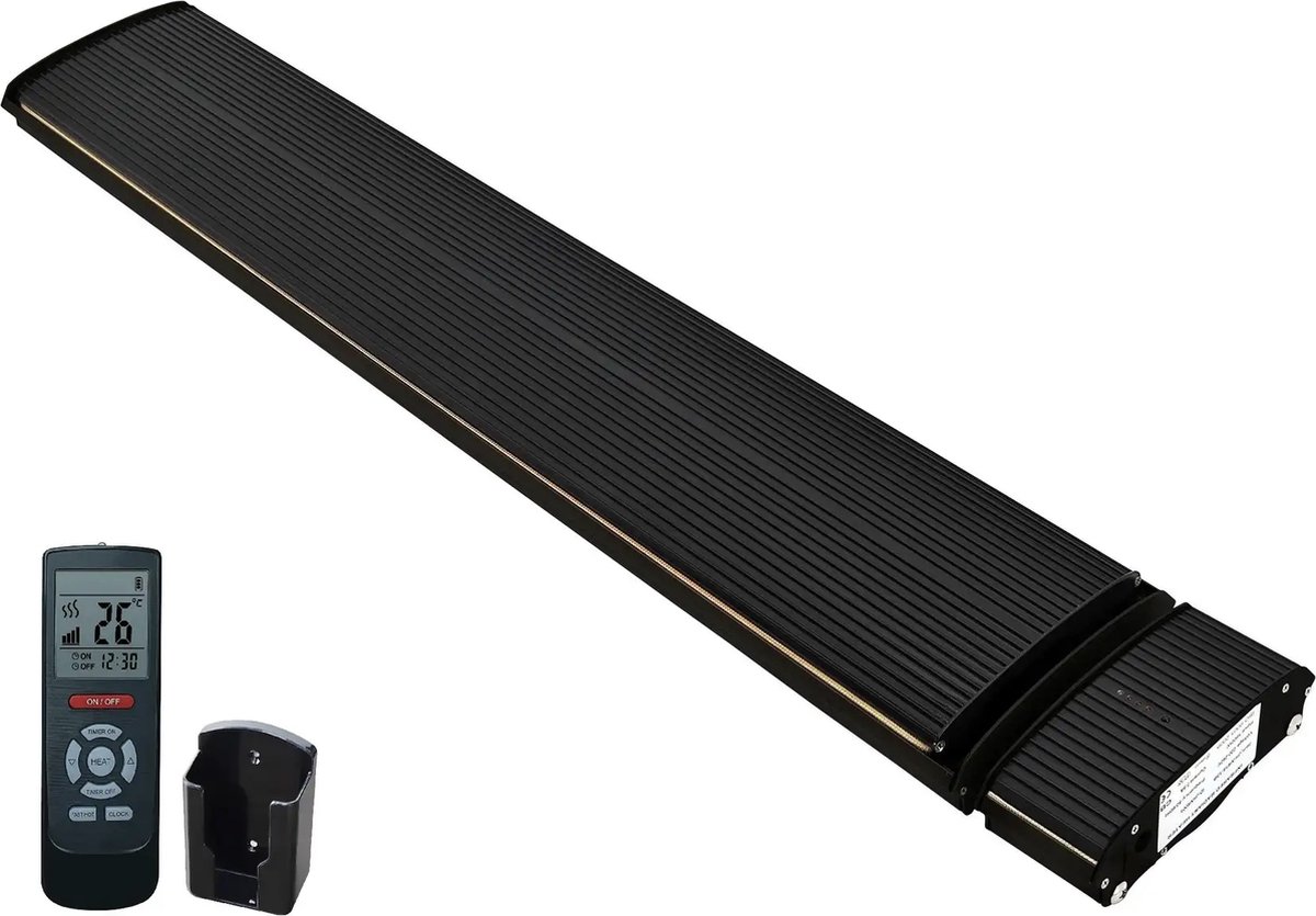 Slimmeheater Infrarood terrasverwarmer met afstandsbediening donkerstraler 1800 Watt