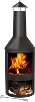 Bol.com BBQ Collection Buitenhaard met Schoorsteen - Tuinhaard 134 x 445 x 445 cm - Terrashaard voor Brandhout - Terraskachel me... aanbieding