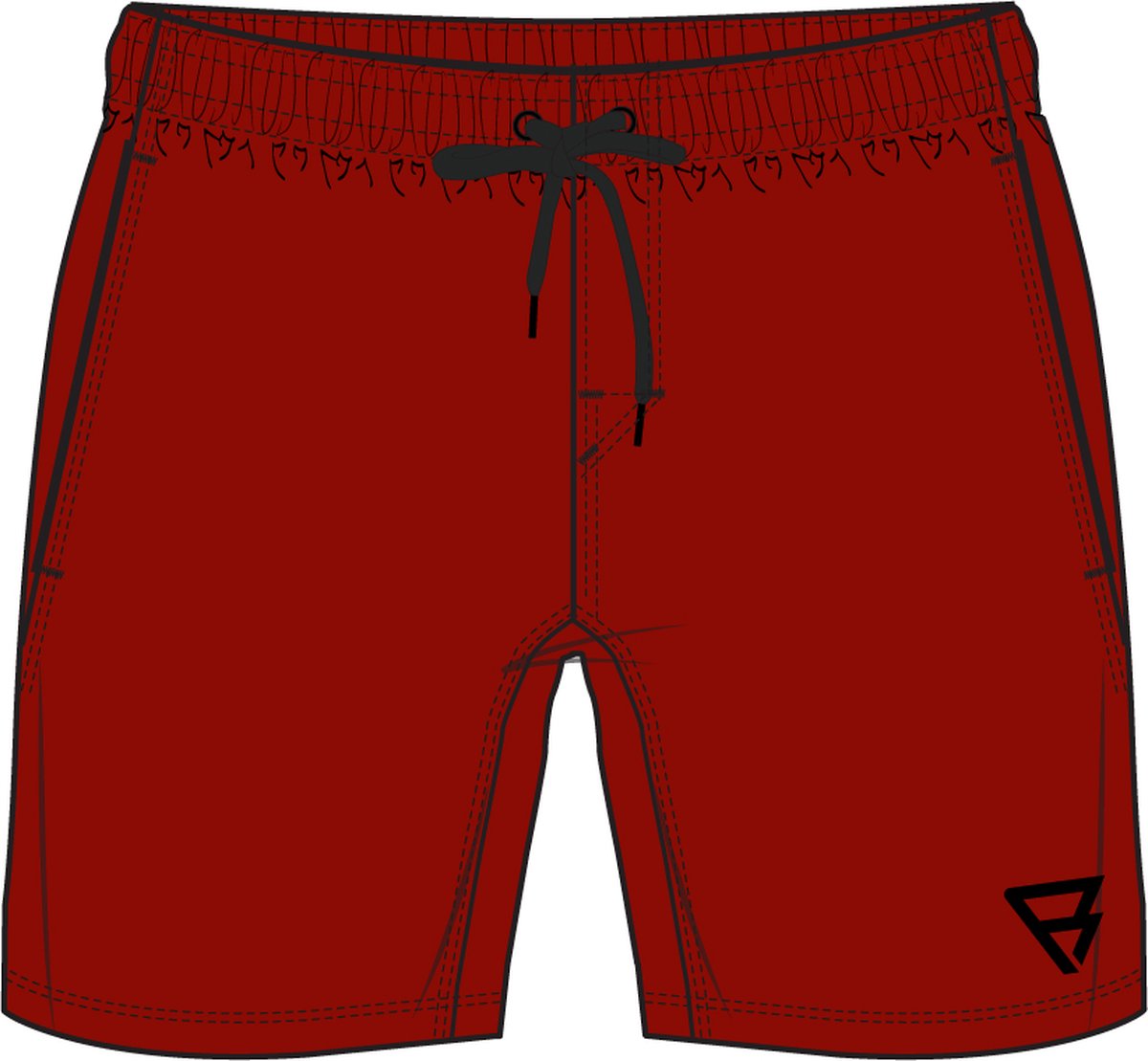 Brunotti Bru - conic Zwembroek Heren - Zwemshort met 4 - Way Stretch - Rust Red — afbeelding 19
