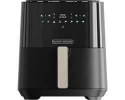 BLACK+DECKER - Heteluchtfriteuse - 5L - 8 Programma's - Antiaanbaklaag - Zwart - 1450W