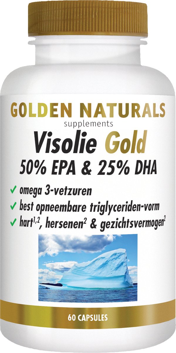 Goedkoopste Golden Naturals Visolie Gold 50 EPA & 25 DHA (60 softgel capsules