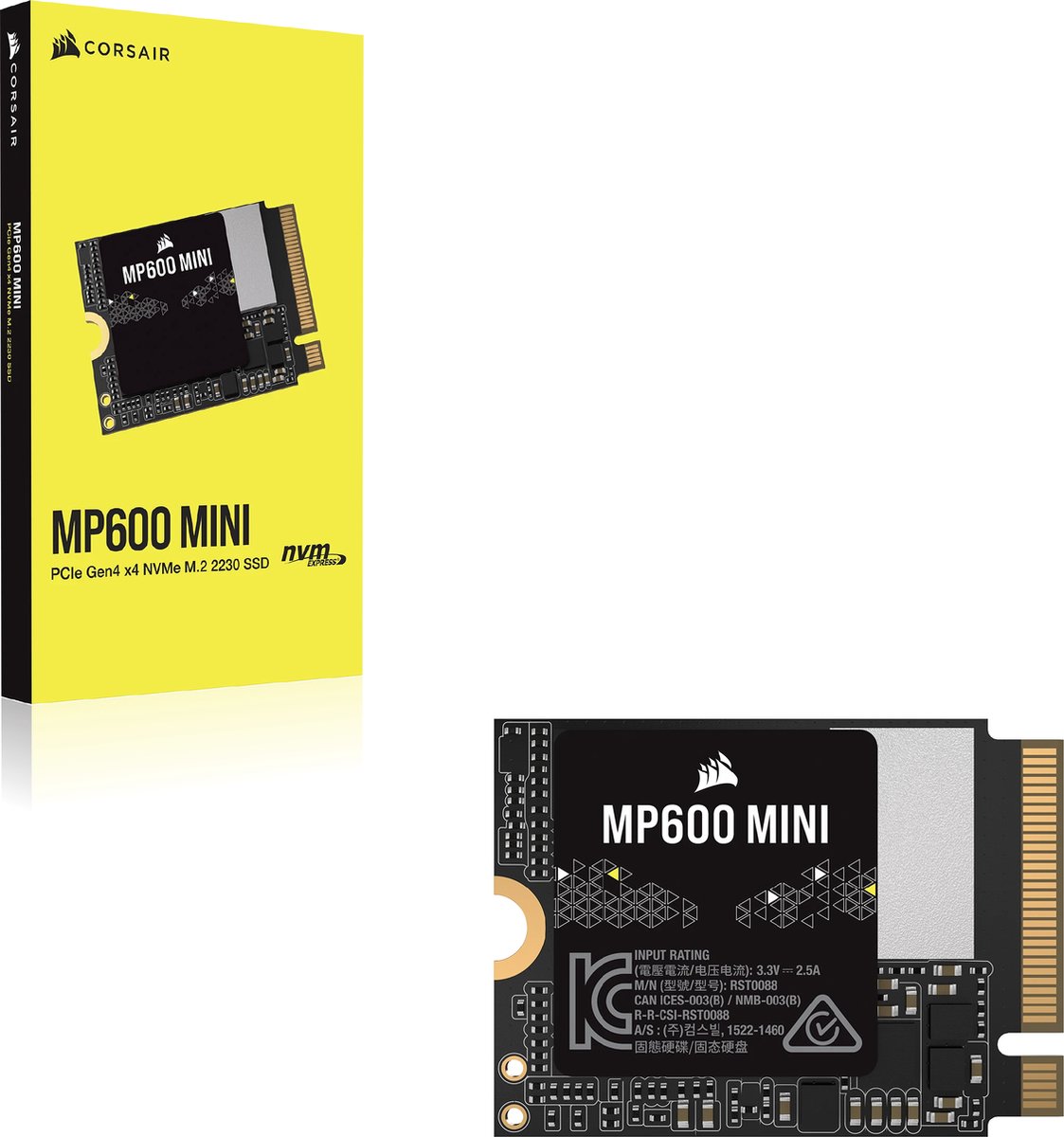 Corsair MP600 MINI 2TB ssd PCIe 4.0 x4, NVMe 1.4, M.2 2230
