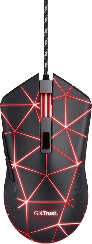 Trust GXT 133 Locx - Bedrade Gaming Muis - Verlichting - 3200 dpi - Zwart
