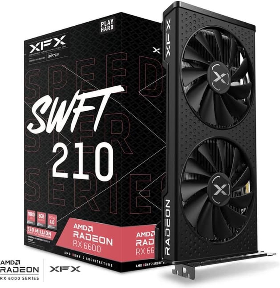 XFX Radeon RX 6600 Speedster SWFT 210 Videokaart