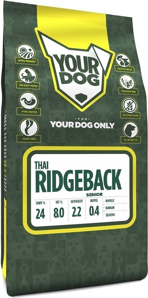 Yourdog Yourdog Thai ridgeback Rasspecifiek Senior Hondenvoer 6kg | Hondenbrokken