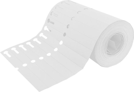 CombiCraft beschrijfbare sleufetiketten wit 120x13mm - per 1000 stuks