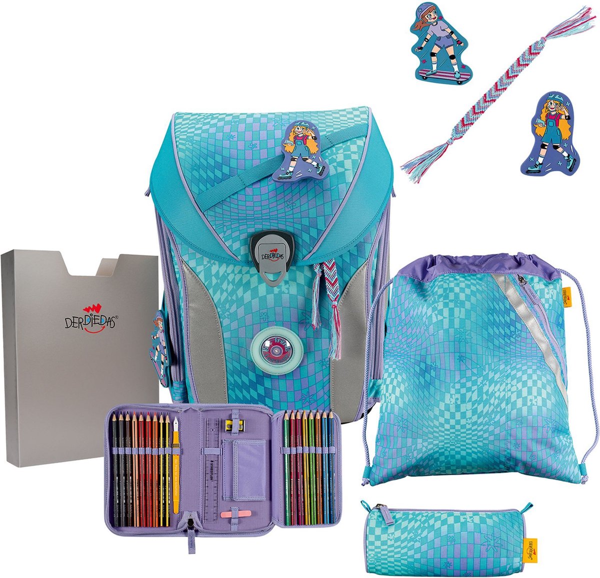 DerDieDas ErgoFlex Max LED Schooltas set 5-delig
