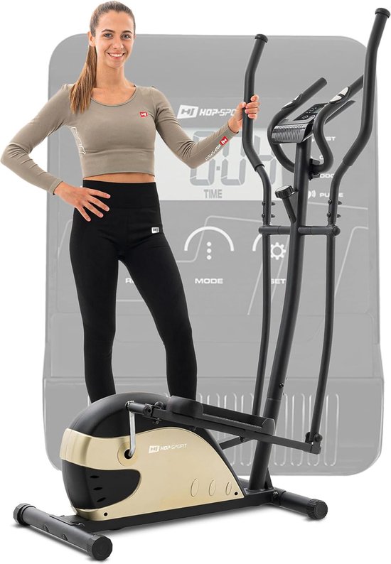 Foto: Hop sport crosstrainer hs 003c ergometer elliptische trainer nordic walking stepper ideaal voor thuis tot 120 kg goud crosstepper voor thuis