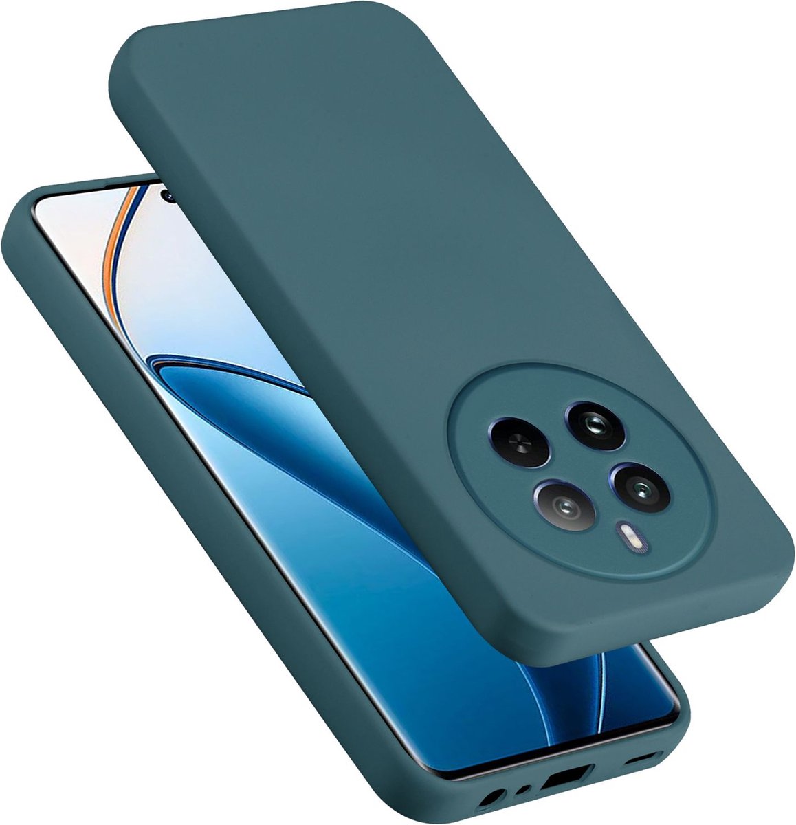 Cadorabo Hoesje geschikt voor Realme 12 Pro in LIQUID GROEN - Beschermhoes gemaakt van flexibel TPU silicone Case Cover