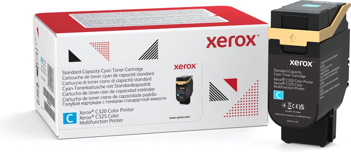 Xerox C320/C325 standaard capaciteit tonercassette, cyaan (1.800 pagina's)