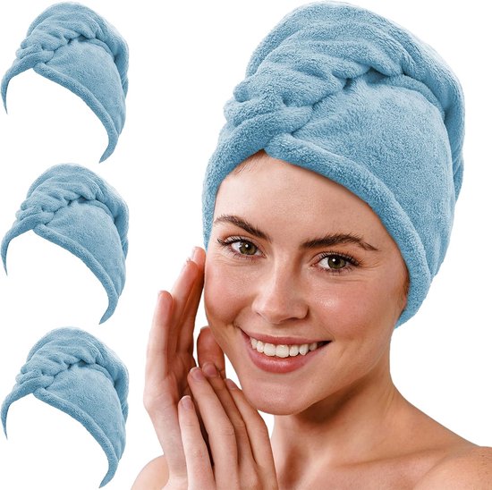 Handdoek microvezel maat L 80 x 130 cm blauw