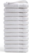 Bol.com DoubleDry Handdoeken Set 50 x 100 cm - 12 stuks - 100% zacht katoen 500 g/m2 - 12x Wit aanbieding