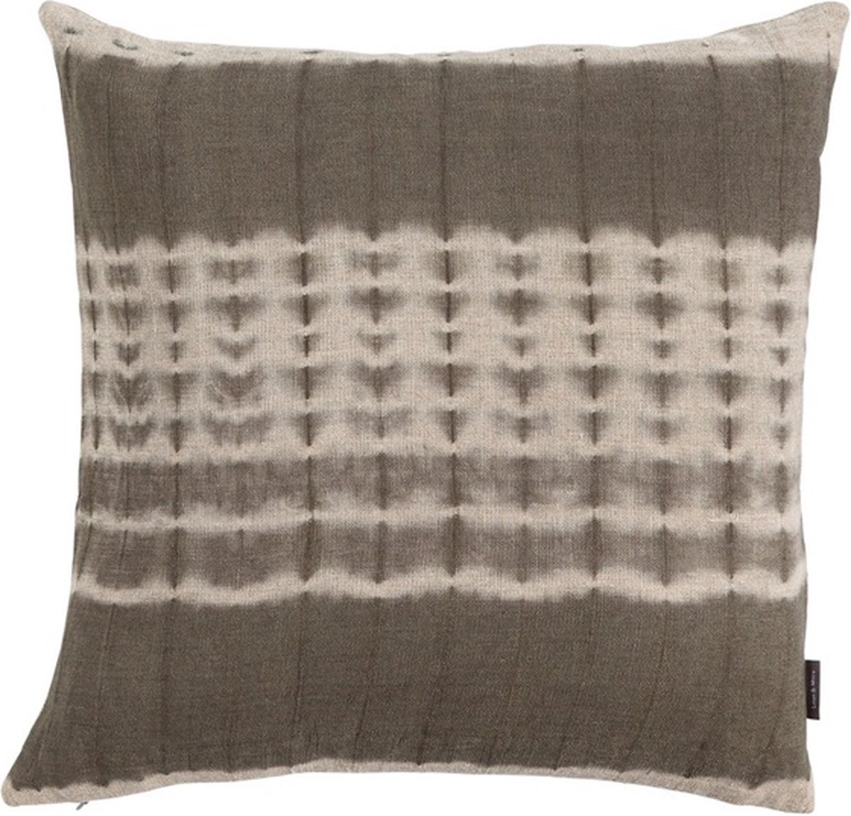 Linen & More Tara Tye Dye Army Groen Kussen | 45 X 45 | Sierkussen Voor Woonkamer Of Slaapkamer