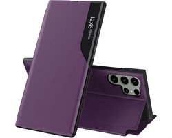Hoesje geschikt voor Samsung Galaxy S23 Ultra - Techsuit eFold Book Case - Paars
