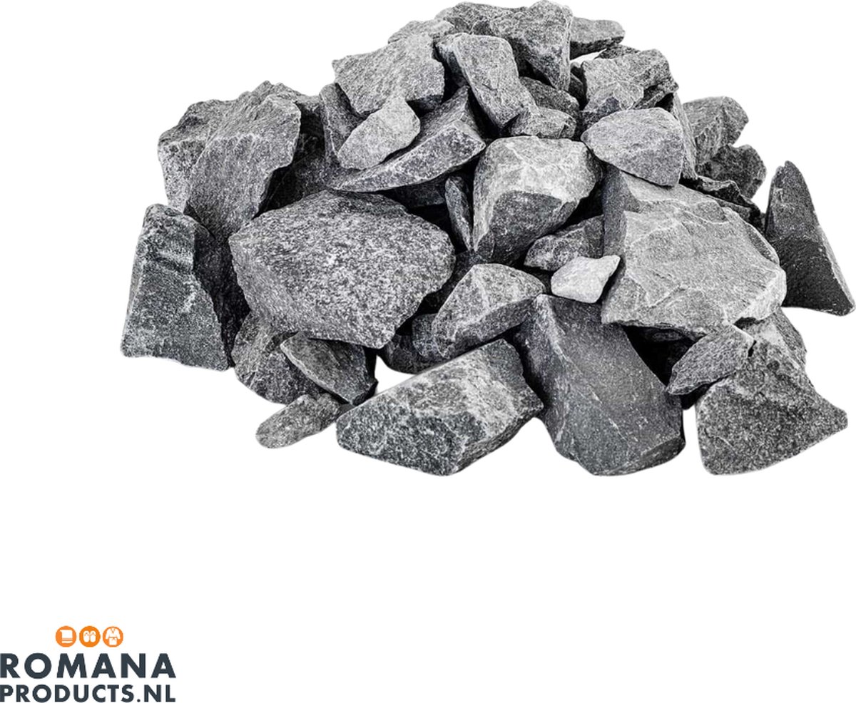 Goedkoopste Romana Products Saunastenen 20kg - Elektrisch, Hout, Gas - Voor Saunaoven en Warmtebronnen