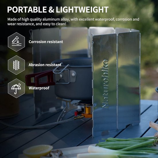 Portable Foldable Aluminum Camping Stove Windshield - GSK Buy