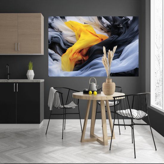 Tableau sur verre expressionnisme abstrait - Tableau sur verre art moderne - Tableau sur Glas salon - Décoration murale chambre enfant - Tableau sur verre acrylique - Tableau sur verre acrylique 75x50 cm